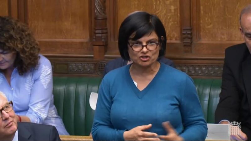 Thangam speaking in Parliament about domestic violence