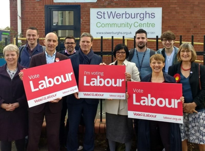 With Clare Moody MEP, Andrew Adonis, Karin Smith MP, Sir Keir Starmer MP and volunteers in Bristol West.