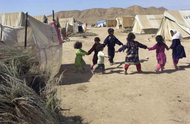 Children at a refugee camp in Afghanistan. Credit: United Nations